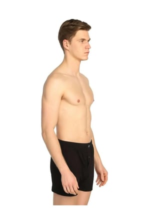 Erkek Penye Boxer - 4'lü Paket - Siyah