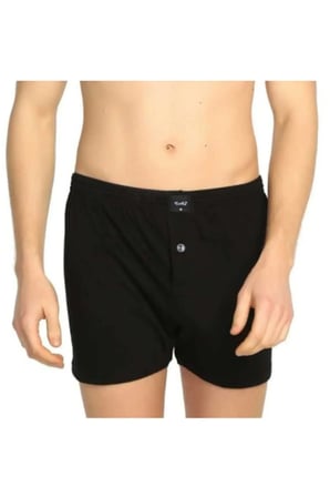 Erkek Penye Boxer - 4'lü Paket - Siyah