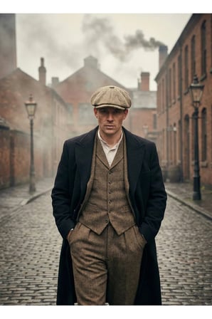 Erkek Kaşe 8 Köşe Kasket Şapka Klasik Retro- Peaky Blinders Tarzı Lastikli Standart Beden