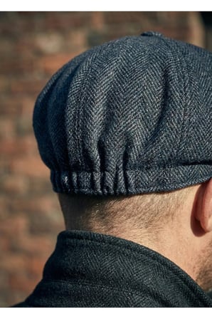 Erkek Kaşe 8 Köşe Kasket Şapka Klasik Retro- Peaky Blinders Tarzı Lastikli Standart Beden