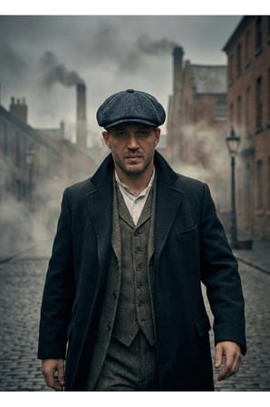 Erkek Kaşe 8 Köşe Kasket Şapka Klasik Retro- Peaky Blinders Tarzı Lastikli Standart Beden