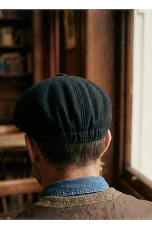 Erkek Kaşe 8 Köşe Kasket Şapka Klasik Retro- Peaky Blinders Tarzı Lastikli Standart Beden