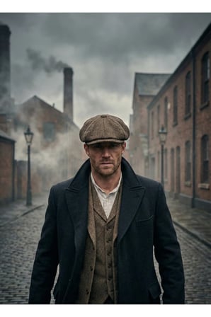 Erkek Kaşe 8 Köşe Kasket Şapka Klasik Retro- Peaky Blinders Tarzı Lastikli Standart Beden