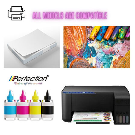 PERFECTİON Canon Uyumlu GI-490 G1415 G2415 G3415 G4415 4 Renk Mürekkep Dolum Seti 5x100 gr.