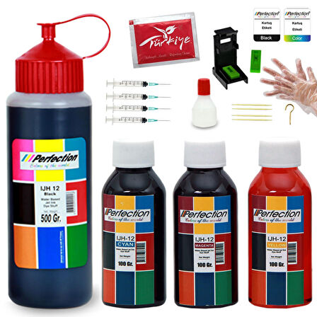 Perfection  HP 21/22 Kartuş Uyumlu Dolum Takımı 500 ML + 3 x 100 ML