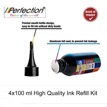 Perfection  Hp Psc Yazıcılara Uyumlu Kartuş Dolum Seti 2 X 100 Ml Black