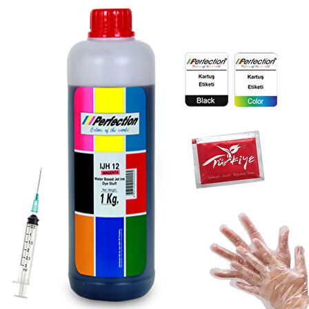 Perfection  Epson L560 L5550 L555 Yazıcı Uyumlu Mürekkep 1 KG Magenta