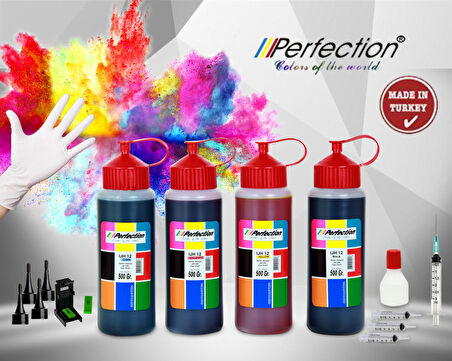 Perfection  HP Color Digital Yazıcı Uyumlu Kartuş Dolum Takımı 4 x 500 G