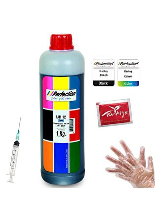 Perfection HP Smart Tank Yazıcılara Uyumlu Kartuş Dolum Mürekkebi Cyan 1 Kg