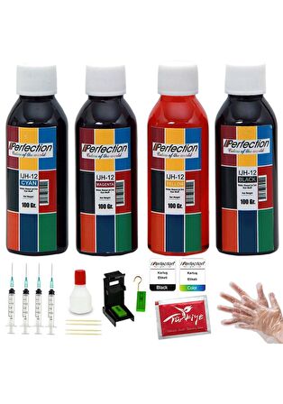 Perfection HP Deskjet 3833 / 3834 / 3835 Uyumlu Kartuş Dolum Seti