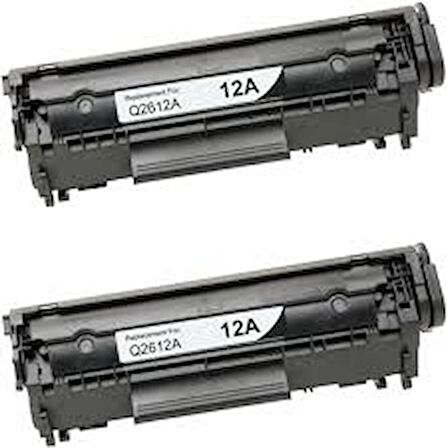 HP 12A (Q2612A) Siyah Muadil Lazer Toner 4000 sf. 2 ADET