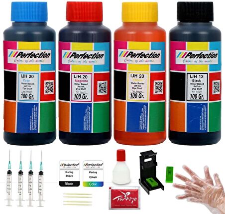 Canon, Hp Kartuşlu Yazıcılar İçin +++plus Mürekkep Seti 4x100 Ml.