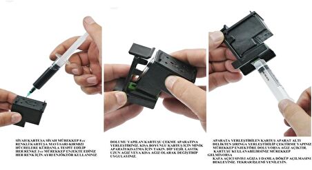 PERFECTİON Canon E414/404/484/E474 Yazıcı Uyumlu Kartuş Dolum Seti Pg46/Cl56  1000 gr. SİYAH + 3 X 500 gr. RENKLİ 