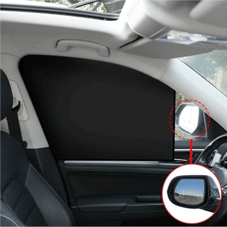 Renault Zoe (Elektrikli) 2012-2013-2014-2015-2016-2017-2018 Araba Yan Cam Güneşlik Perdesi 2'li Set (77x45 cm) - Tam Karartma Oto Cam Perdesi