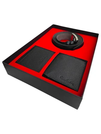 Pierre Cardin3' Lü Set Kemer , Cüzdan ve Kartlık Set Hakiki Deri