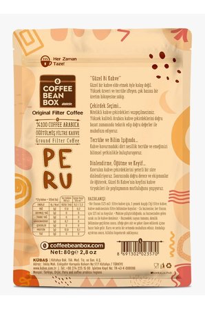Peru Filtre Kahve 80 gr
