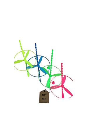 PERVANE OYUNCAK UÇAN DAİRE BAHÇE OYUNCAĞI FIRILDAK UFO NOSTALJİK HEDİYELİK 13cm MAVİ PEMBE (2 ADET)