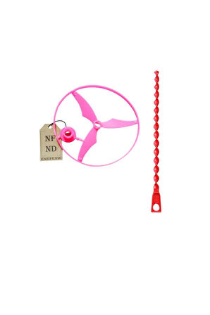 PERVANE OYUNCAK UFO UÇAN DAİRE BAHÇE OYUNCAĞI NOSTALJİK FIRILDAK 13cm 2 ADET PEMBE