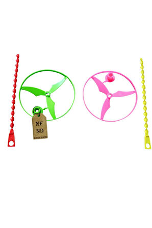 PERVANE HEDİYELİK OYUNCAK BAHÇE OYUNCAĞI NOSTALJİK FIRILDAK UFO UÇAN DAİRE 13cm 2'Lİ (PEMBE-YEŞİL)