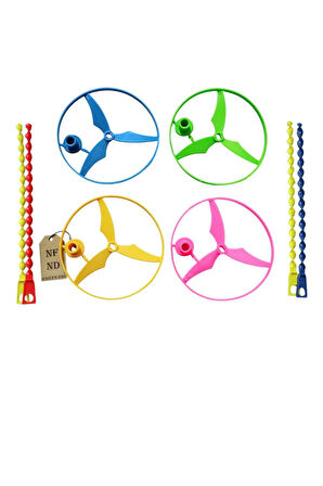 PERVANE HEDİYELİK OYUNCAK BAHÇE OYUNCAĞI NOSTALJİK FIRILDAK UFO UÇAN DAİRE 13cm 2'Lİ (PEMBE-YEŞİL)