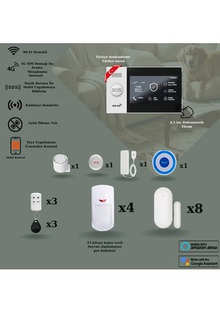 Pgst Obiem Pet Uyumlu Akıllı Güvenlik Alarm Sistemi – Ev ve Iş Yeri