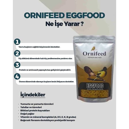 Ornifeed Eggfood Profesyonel Kanarya Maması 1 Kg