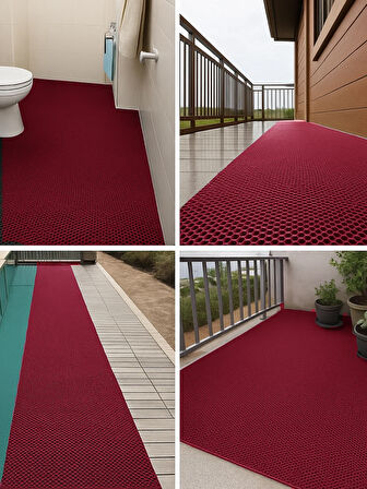 Beylini Bal Petek PVC Paspas Islak Zeminlerde Kaydırmaz İç Dış Mekan Banyo Duş Lavabo Havuz Kenarı Halısı