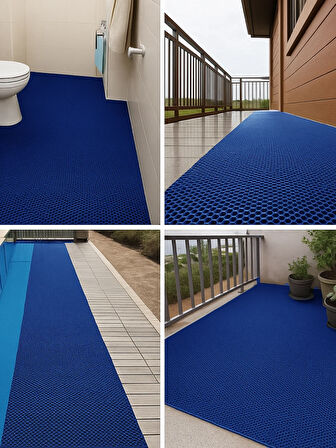 Beylini Bal Petek PVC Paspas Islak Zeminlerde Kaydırmaz İç Dış Mekan Banyo Duş Lavabo Havuz Kenarı Halısı