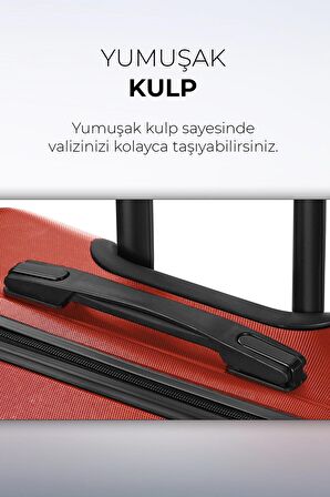 Polo&Sky Petek Model Kırmızı Renk Orta Boy Valiz