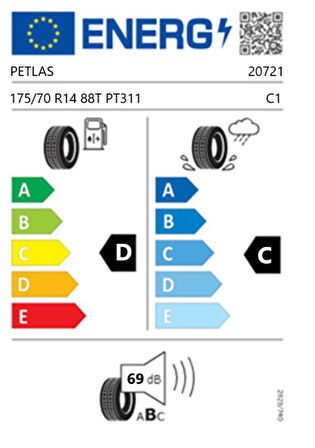 Petlas 175/70 R14 TL 88T REINF. ELEGANT PT311 Yaz Lastiği (Üretim Tarihi:2025)