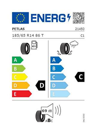 Petlas 185/65 R14 TL 86T ELEGANT PT311 Yaz Lastiği (Üretim Tarihi:2025)