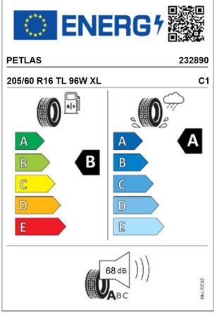 Petlas 205/60 R16 TL 96W XL PRIME COMFORT Yaz Lastiği (Üretim Tarihi:2026)