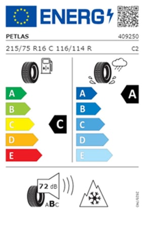 Petlas 215/75 R16 C TL 116/114R 10PR VANMASTER + A/S Kamyonet Dört Mevsim Lastiği (Üretim Tarihi:2026)
