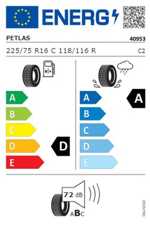 Petlas 225/75 R16C TL 118/116R 10PR FULL POWER PT825 Kamyonet Yaz Lastiği (Üretim Tarihi:2025)