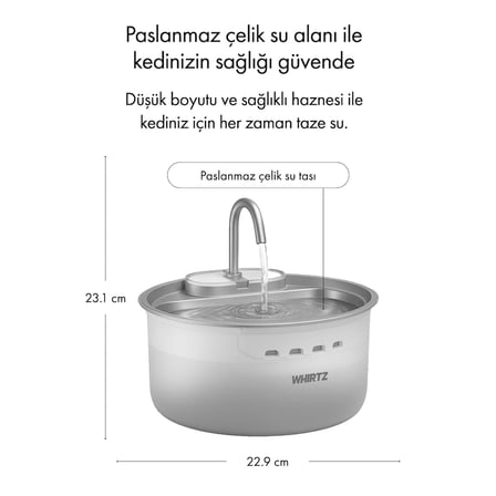 Akıllı Otomatik Kedi Tuvaleti, Mama Kabı ve Su Pınarı 3'lü Pet Ürünleri Seti