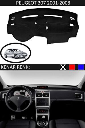 Peugeot Partner İçin Uygun Torpido Koruma Halısı Siyah Kenar Renk Siyah