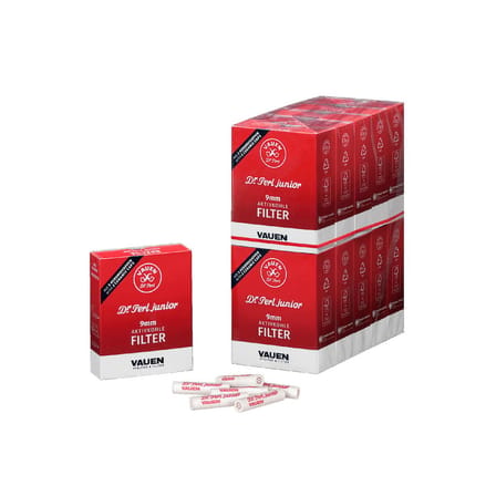 Vauen 9mm Kömürlü Seramik Kapaklı Pipo Filtresi 10lu Paket (400 Adet) (352041-10)