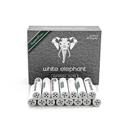 White Elephant 9mm Kömür/Lüle
  Taşı Pipo Filtresi 10lu Paket 400 Adet 352455-10