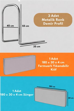 Miralay Yeni Nesil Yatak Bariyeri 180 cm Mavi Yıldız - Boyalı