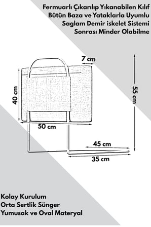 Yatella Yeni Nesil Yatak Bariyeri 50x40 cm Pembe ( 3 Adet) - Telalı