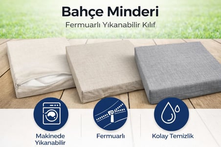 Yatella Bahçe Minderi - Fermuarlı Yıkanabilir Kılıf