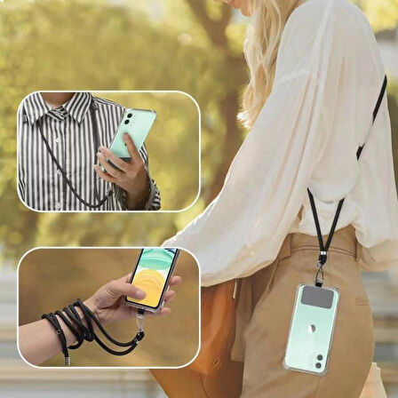 Tecno Spark 10C İp Askılı Şeffaf Silikon Kılıf Sarı