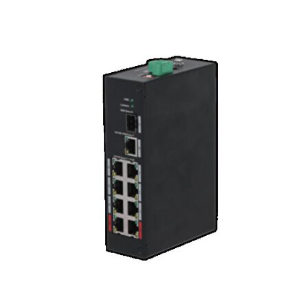 DAHUA PFS3110-8ET-96-V2 8FE PoE Port (96W), 1GE Uplink, 1xSFP Endüstriyel Switch