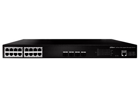 Dahua PFS4420-16GT-250 16-Port PoE Gigabit Yönetilebilir Switch