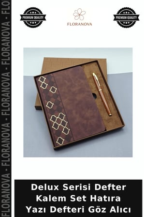 Delux Serisi Defter Kalem Set Hatıra Yazı Defteri Göz Alıcı