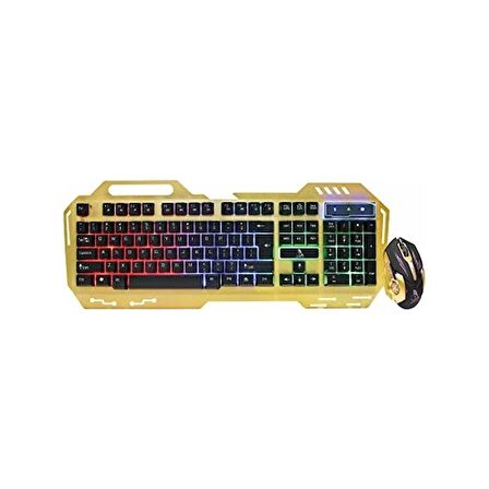 Polygold PG-8014 Işıklı Oyuncu Q Klavye Mouse Seti