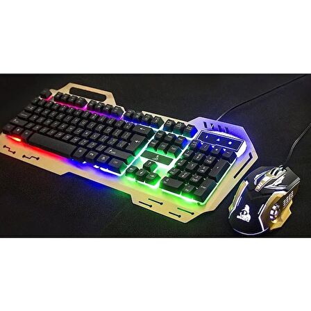 Polygold PG-8014 Işıklı Oyuncu Q Klavye Mouse Seti
