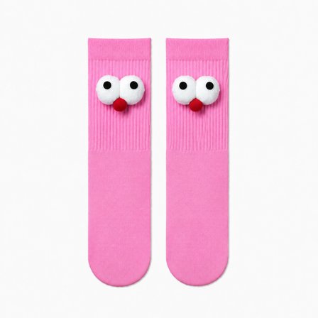 Carnaval Pembe Pörtlek Gözlü Unisex Soket Çorap