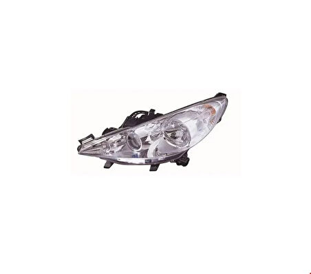 Peugeot 207 2006 Sonrası Elektrik Motorlu Mercekli Sol Ön Far