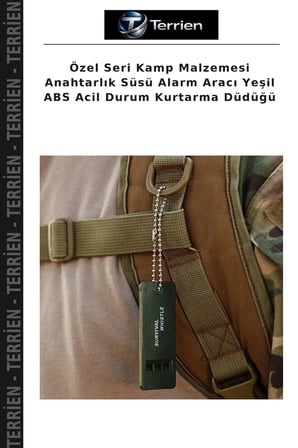Özel Seri Kamp Malzemesi Anahtarlık Süsü Alarm Aracı Yeşil ABS Acil Durum Kurtarma Düdüğü